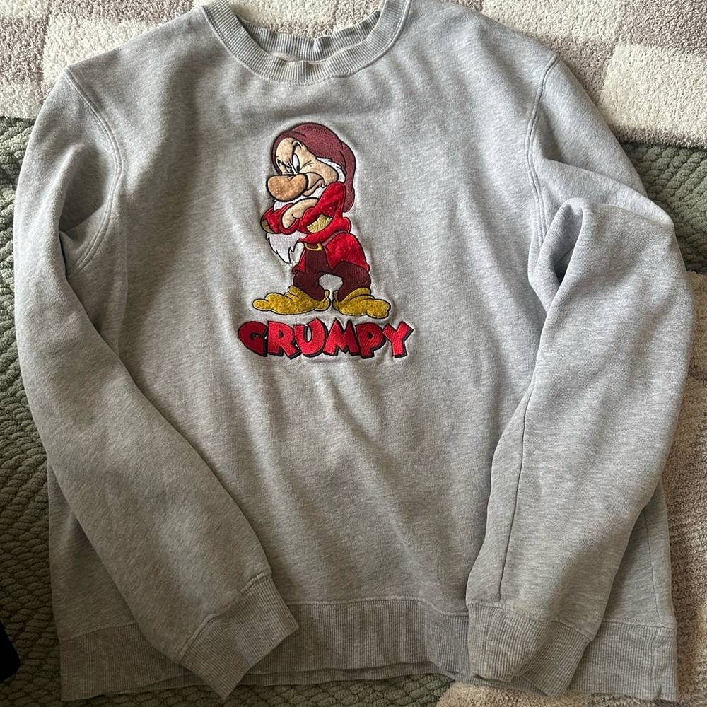 Vintage Disney Grumpy Embroidered Sweatshirt